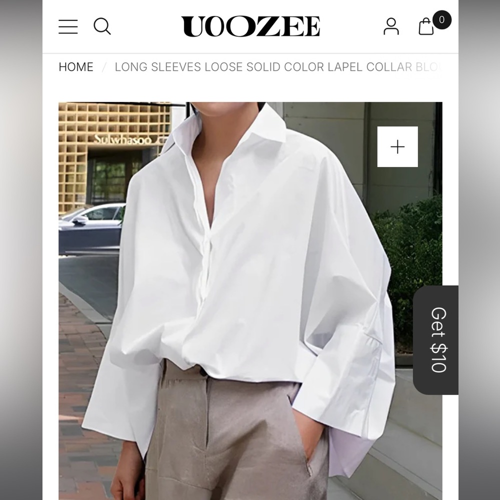 Uoozee white button down - small